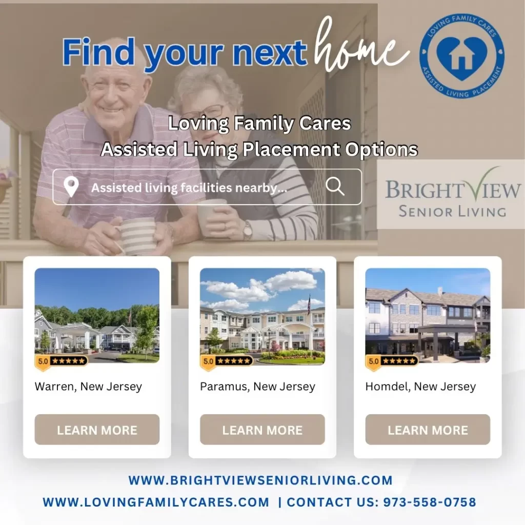 Bright View senior living Warren Paramus Holmdel NJ